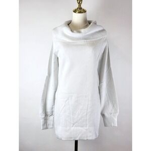 INC International Concepts Sweater Womens Medium White Cowl Neck Pullover Tunic